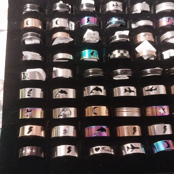 Assorted Stainless Steel Rings - Picture 10 of 13